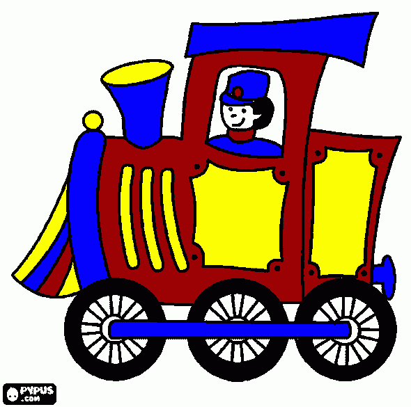 trenzinho p convite para colorir e imprimir