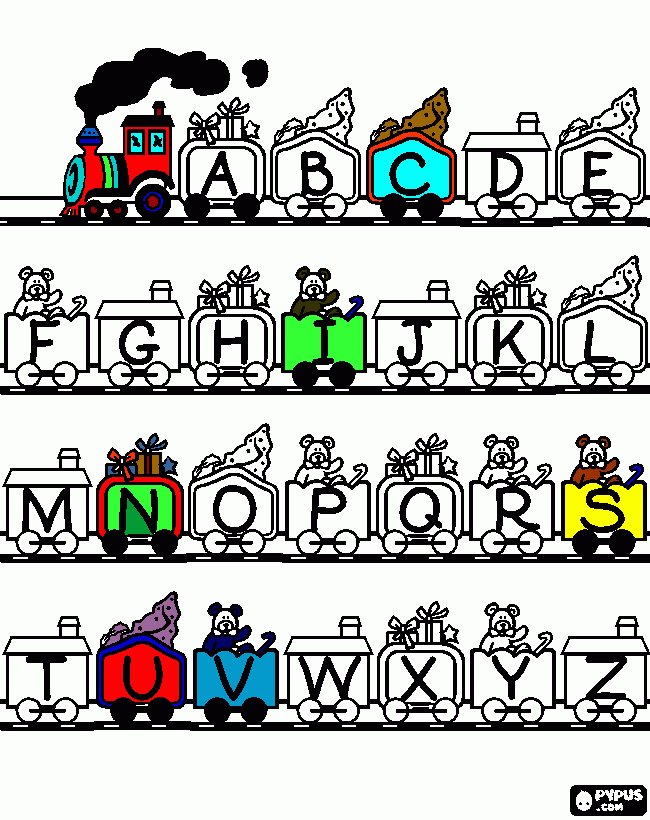 trenzinho para colorir e imprimir