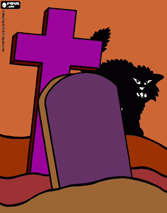 tumulo para colorir e imprimir