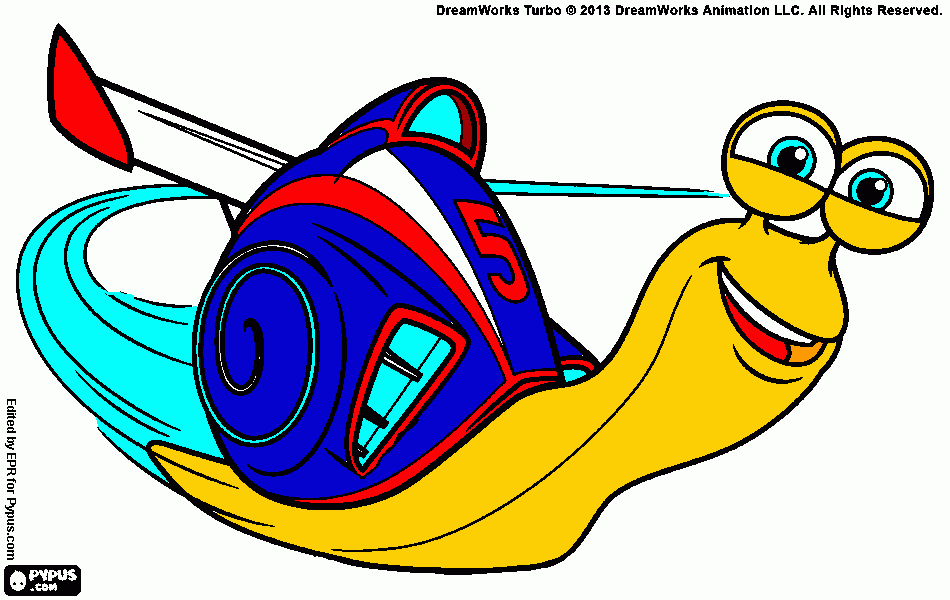 Turbo Fast para colorir e imprimir