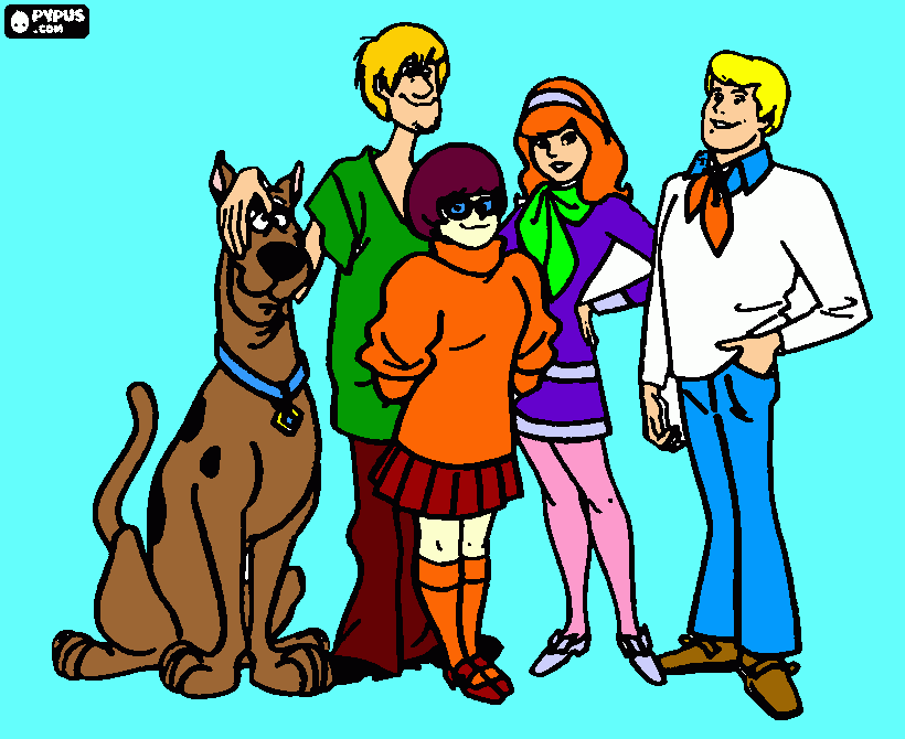 turma do scooby-doo para colorir e imprimir