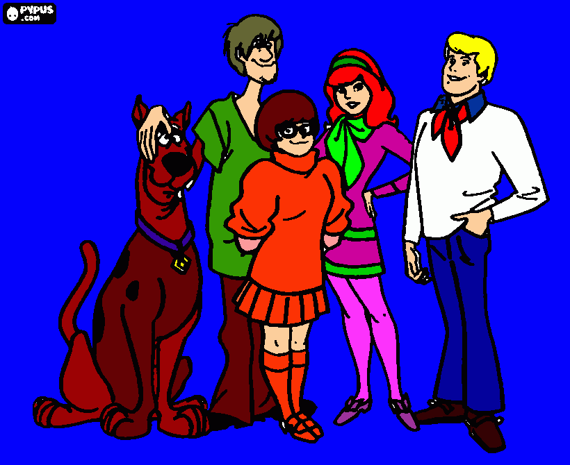 turma do scuby - doo para colorir e imprimir
