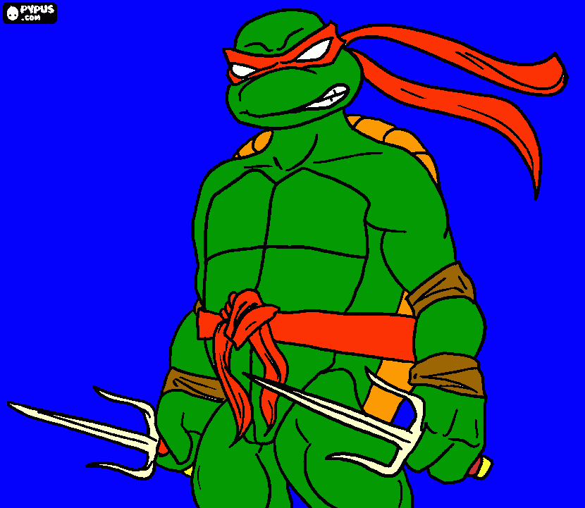 Turtles Raphael para colorir e imprimir