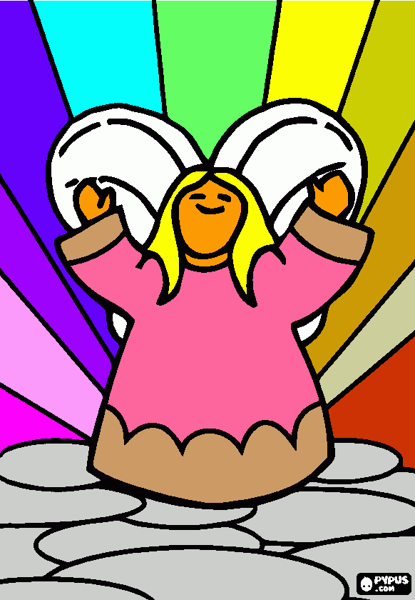 Um Anjo no céu para colorir e imprimir