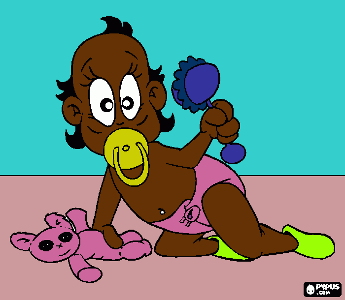 Um bebe mega fofo para colorir e imprimir