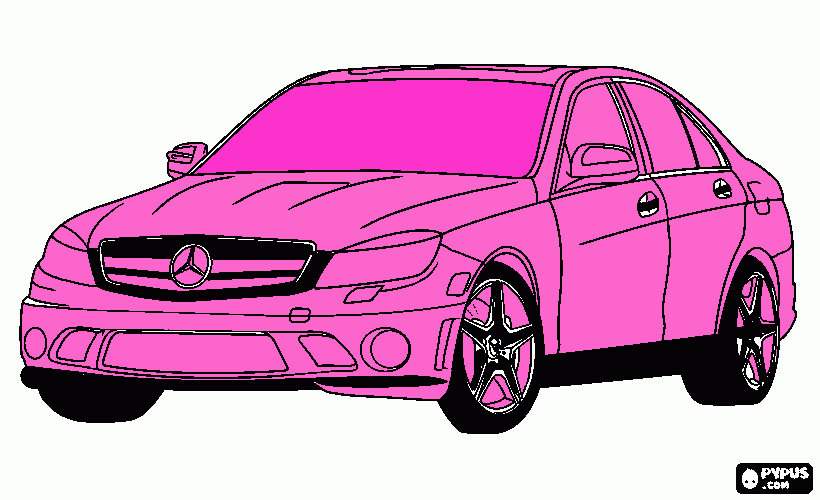 um camaro rosa para doroteia. para colorir e imprimir