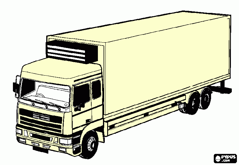 Um Caminhão Estranho Q É Parecido Com Um Scania para colorir e imprimir