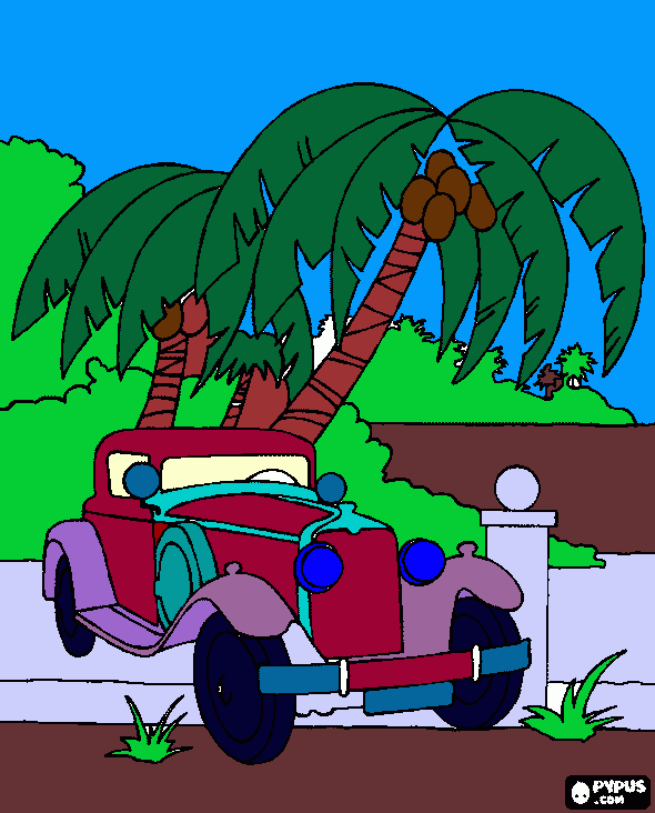 um carro bonito para colorir e imprimir