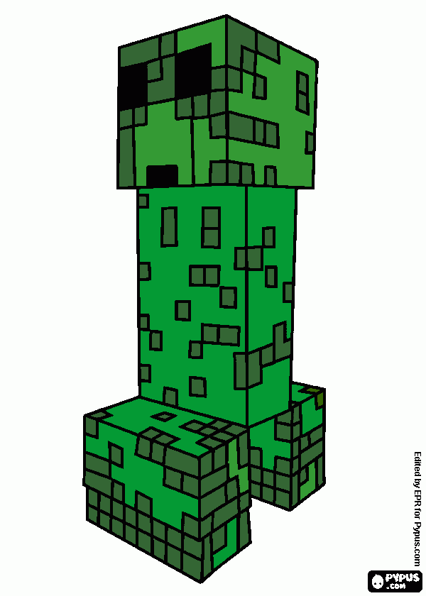 um Creeper para colorir e imprimir