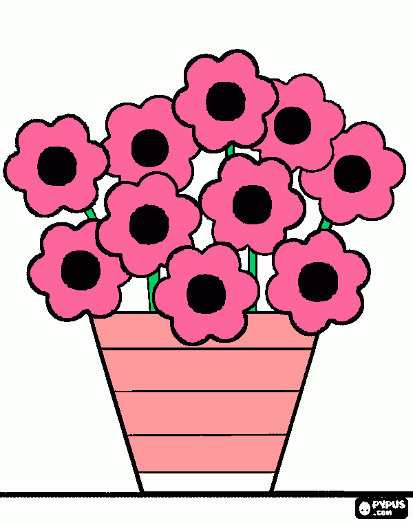 um desenho de flor para outra flor para colorir e imprimir