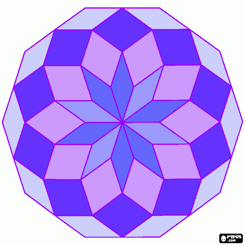 um dia azul mandala para colorir e imprimir