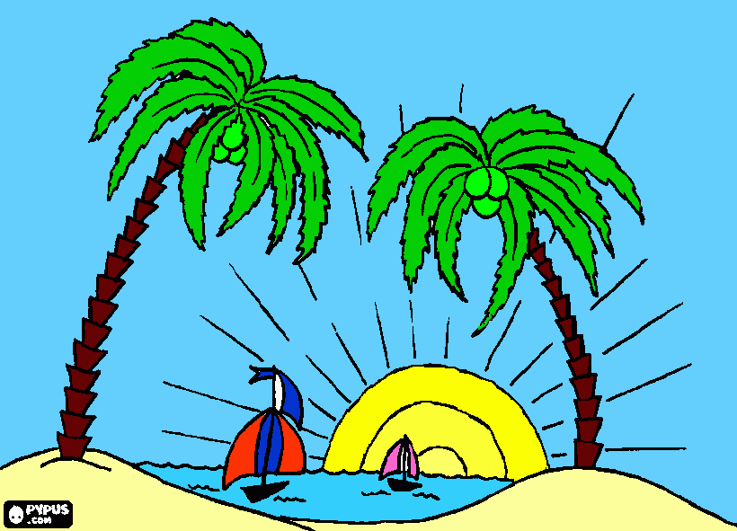 um dia de sol para colorir e imprimir