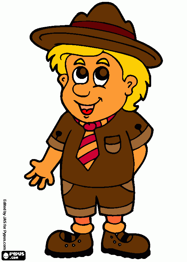 um escoteiro  para colorir e imprimir