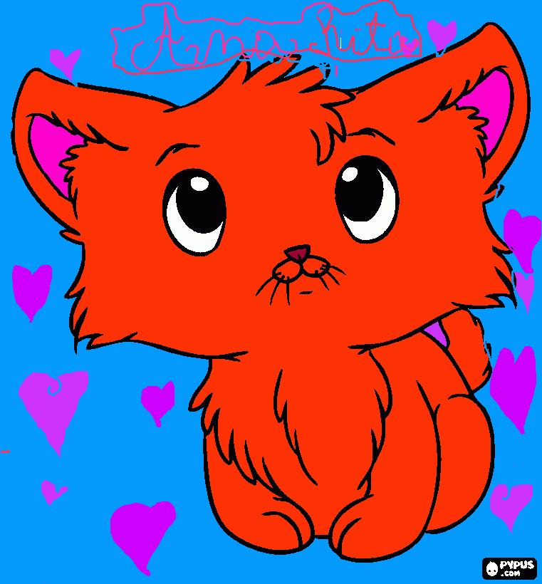 um gato bebé para colorir e imprimir