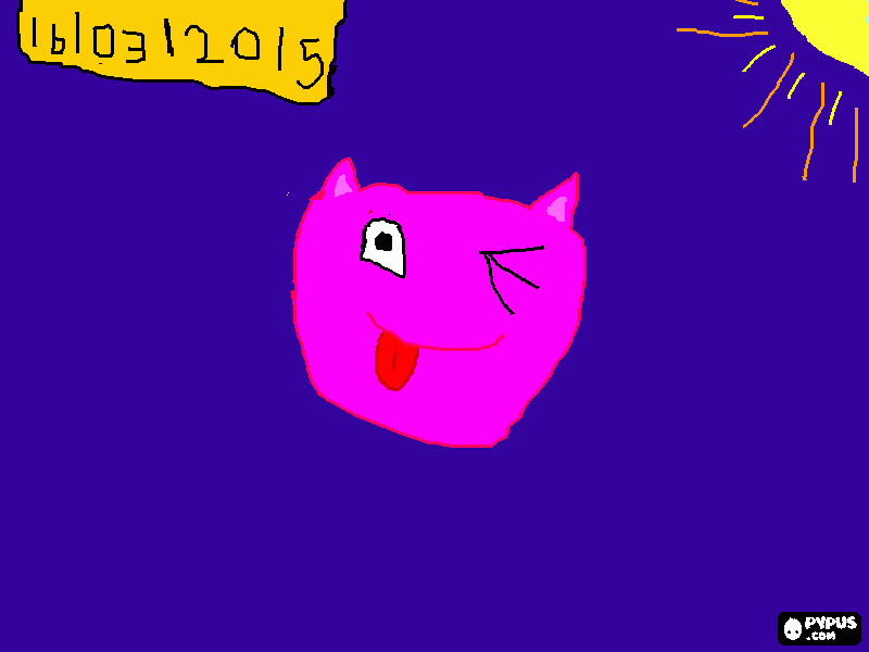 um lindo gatinho para colorir e imprimir