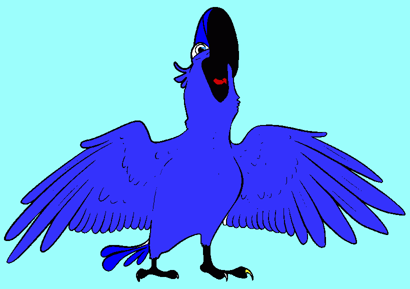 um lindo passaro do filme rio para colorir e imprimir