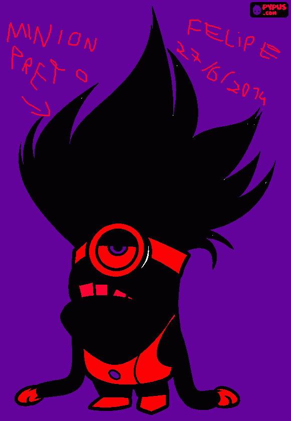 Um malvado minion para colorir e imprimir