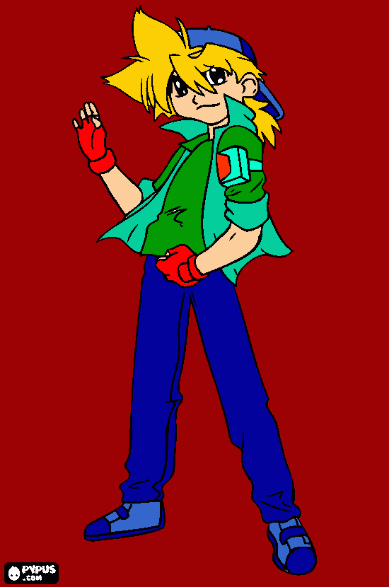 UM MOLEQUE DO DESENHO BEYBLADE2 para colorir e imprimir