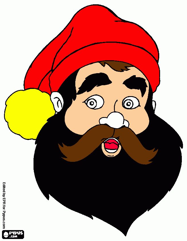 um rosto do papai noel para colorir e imprimir