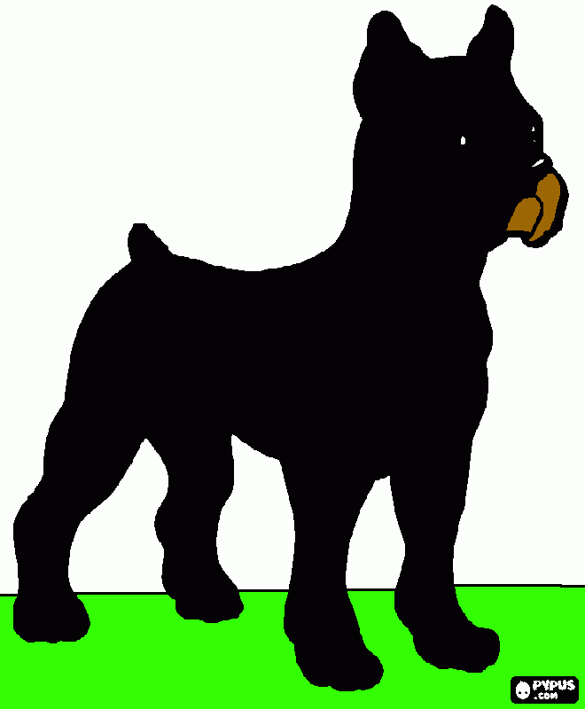 uma cadela para colorir e imprimir