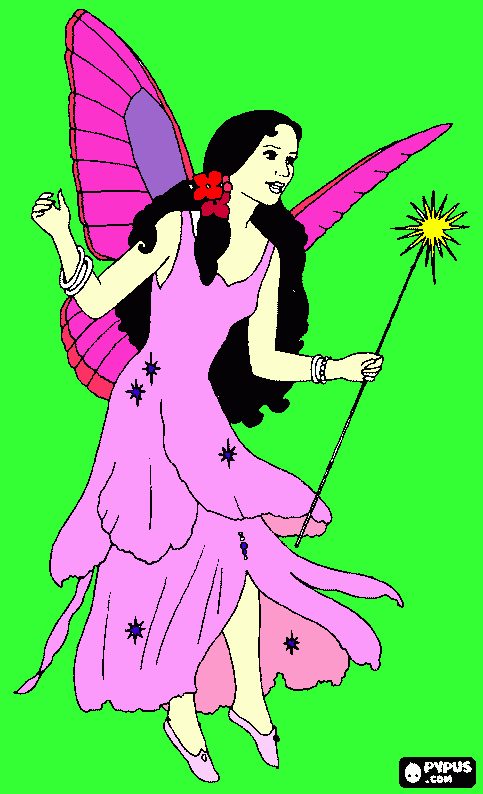 uma fada para colorir e imprimir