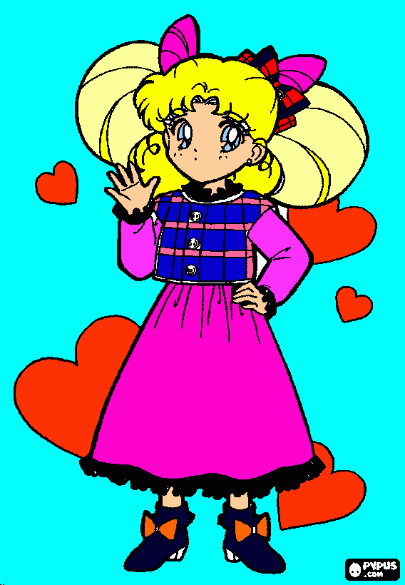 uma menina fofa para colorir e imprimir