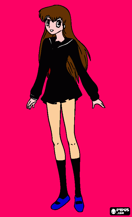 uma  menina  linda para colorir e imprimir