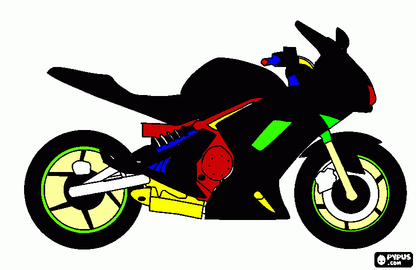 uma moto tunada para imprimir , desenho uma moto tunada