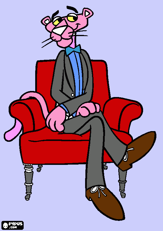 uma pantera linda para colorir e imprimir