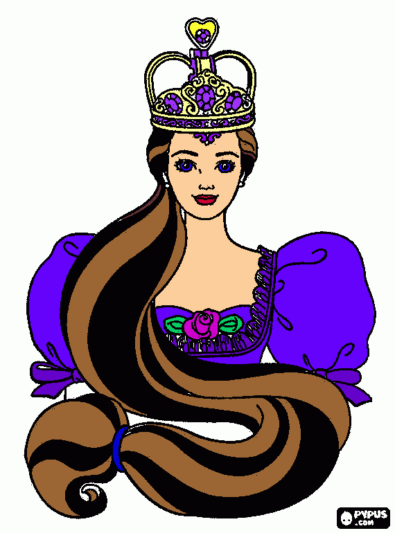 Uma Princesa para colorir e imprimir