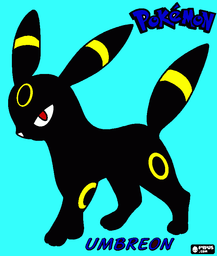 UMBREON O POKÉMON para colorir e imprimir