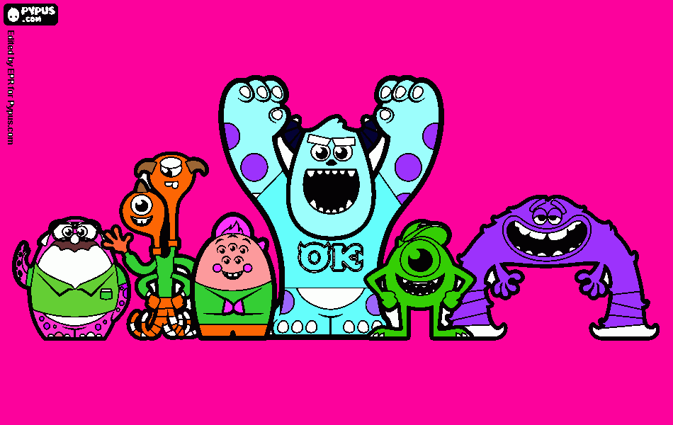 universidade  monstros para colorir e imprimir