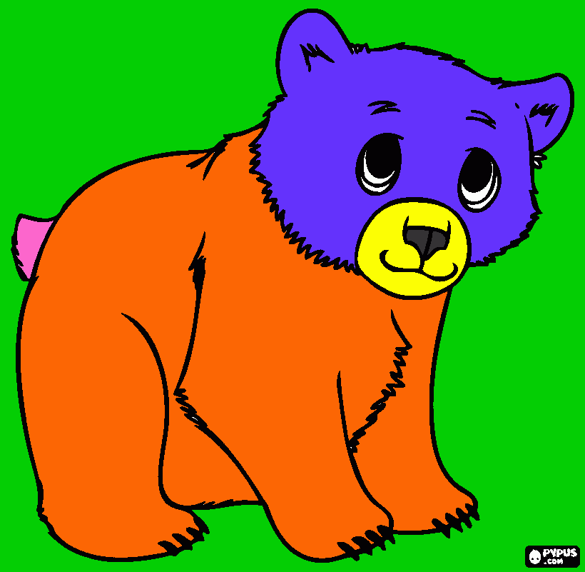 Ursinho para os padrinhos! para colorir e imprimir