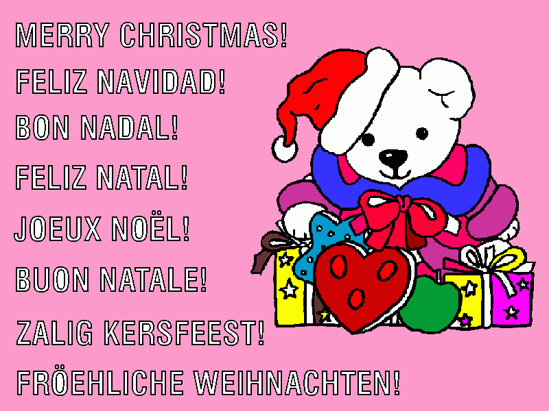 urso de natal para colorir e imprimir