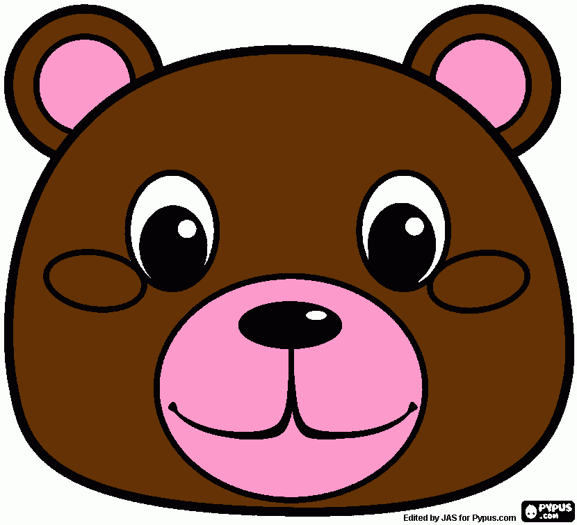 urso para o chá bebe para colorir e imprimir