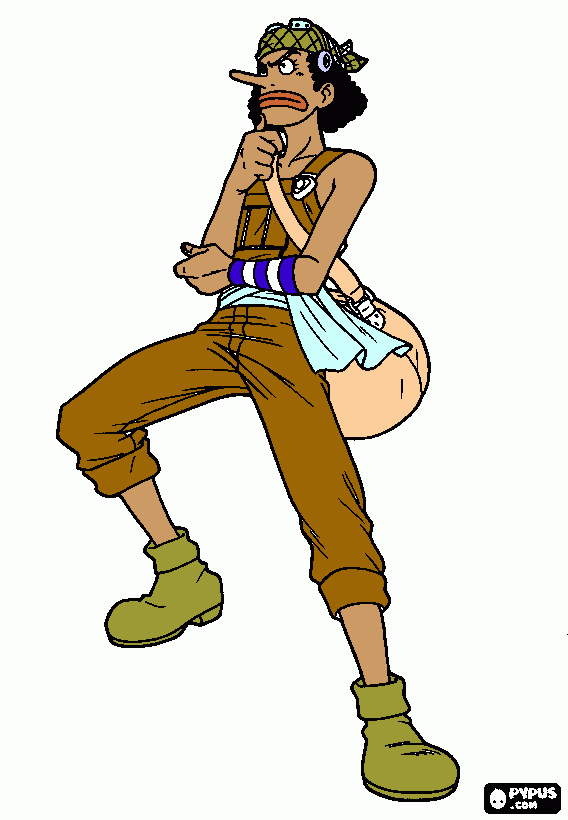 Usopp para colorir e imprimir