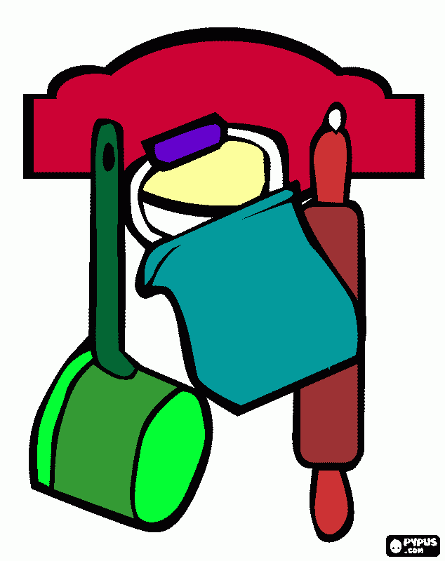 utensilios de cozinha da edna para colorir e imprimir