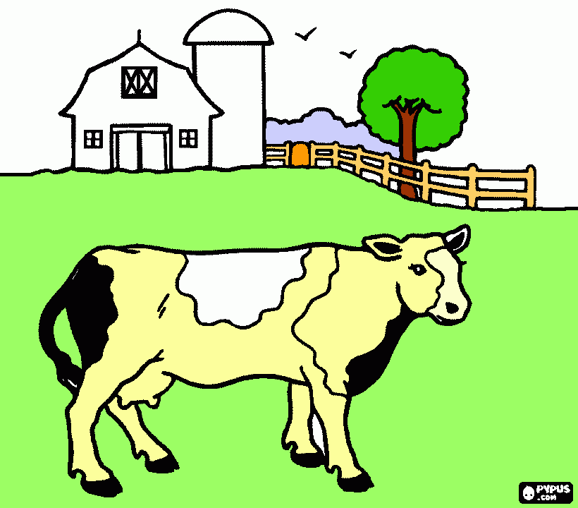 vaca pintada para colorir e imprimir