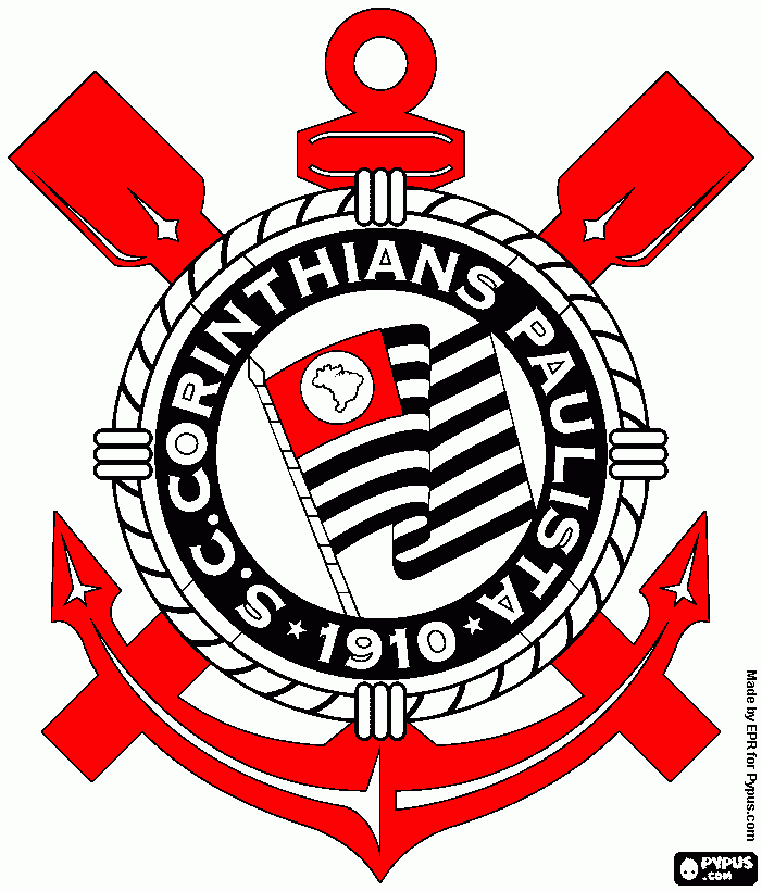 vai corinthians para colorir e imprimir