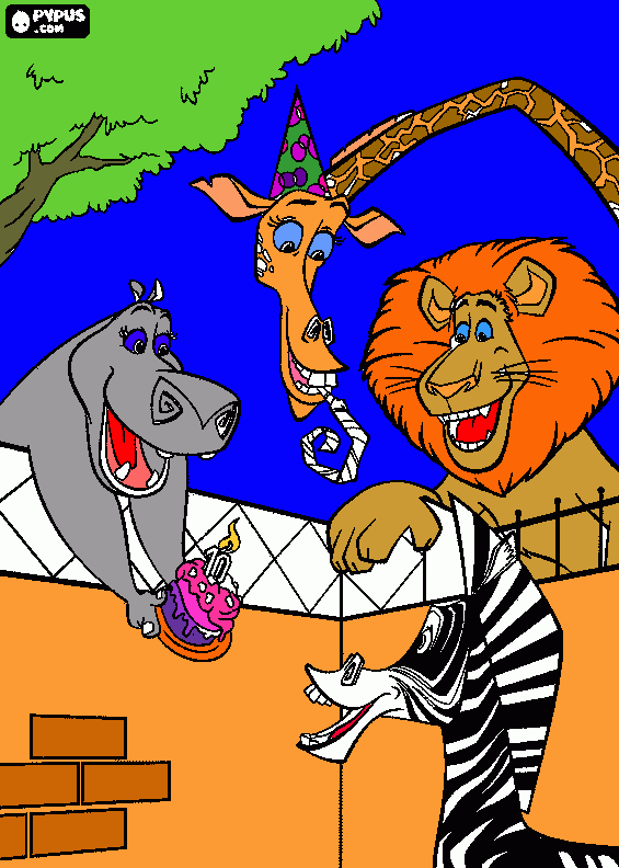 vamos no cinema asistir magagacar 3 para colorir e imprimir