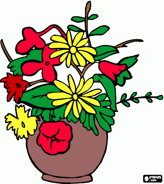 vaso de barro para colorir e imprimir