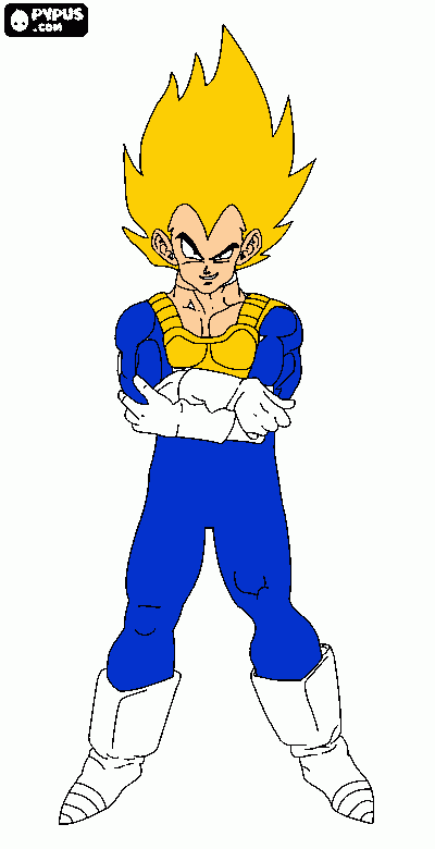 vegeta o principe dos ssj para colorir e imprimir