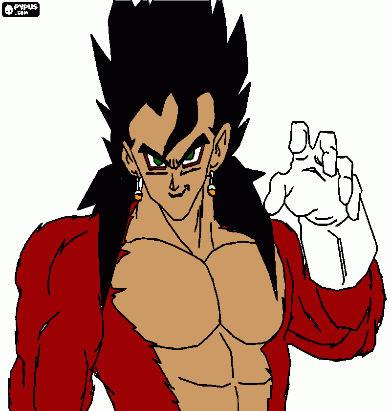 vegeta ssj4 para colorir e imprimir