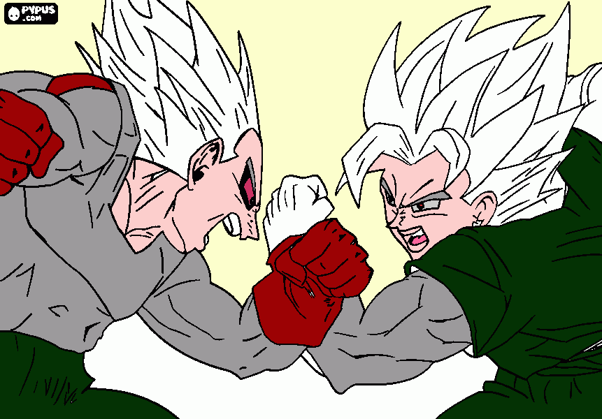 vegeta super saijin 5 no mal e contra zaiko para colorir e imprimir
