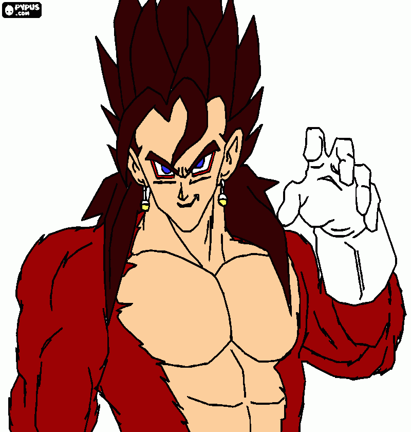 Vegeto SSJ 4 para colorir e imprimir