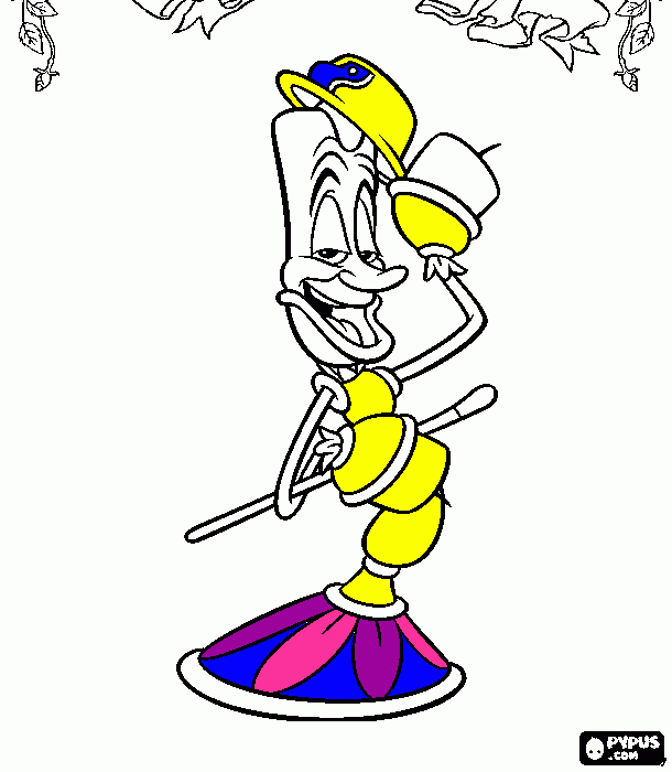 Vela da Bela para colorir e imprimir