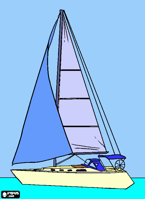 Veleiro Jupiter para colorir e imprimir