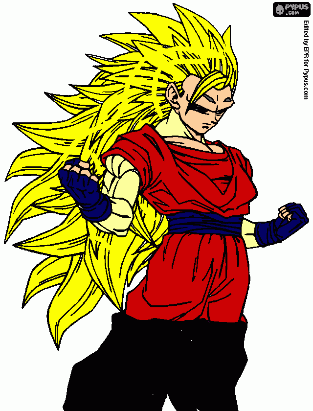 Vermelho SSJ60 Absalon AFZ para colorir e imprimir