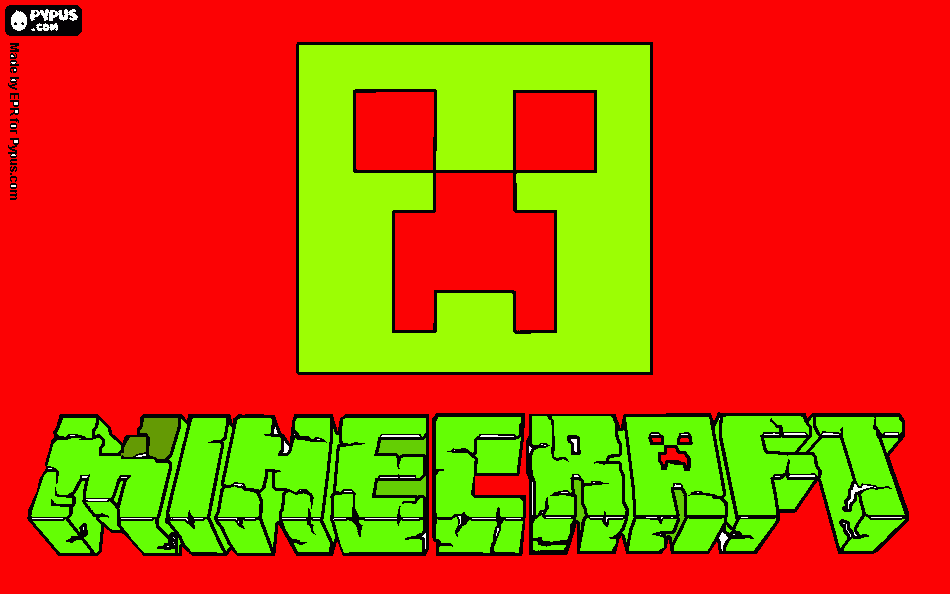 vertadeiro minecraft para colorir e imprimir