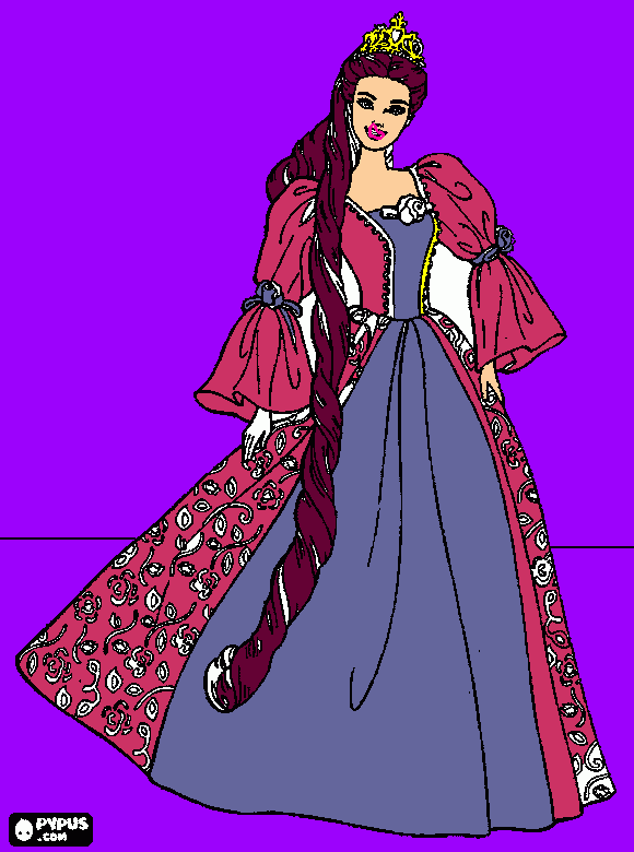 vestido julieta para colorir e imprimir